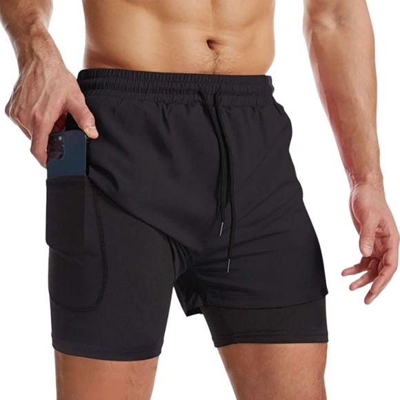 Surenow Other - Surenow Mens 2 in 1 Quick Dry Athletic Shorts